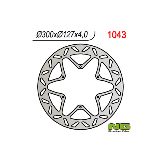 NG brake disc front KTM 950 / 990 ADVENTURE '02-'11, LC4 620 / 640 / 660 / 690 (300x127x4 / 5)