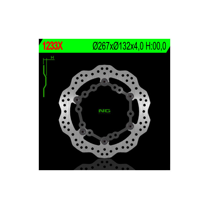 NG brake disc front YAMAHA X-MAX 125 / 250 '05-'15, MAJESTY 400 '04-'13, T-MAX 500 / 530 '08-'15 (floating) (267X132
