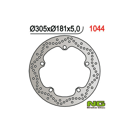 NG brake disc front BMW R 850GS '99-'07 / 1100GS '94-'01 / 1150 / 1200GS '04-'18, F750 GS '18-'20, F850 GS '19-'20 (305X1