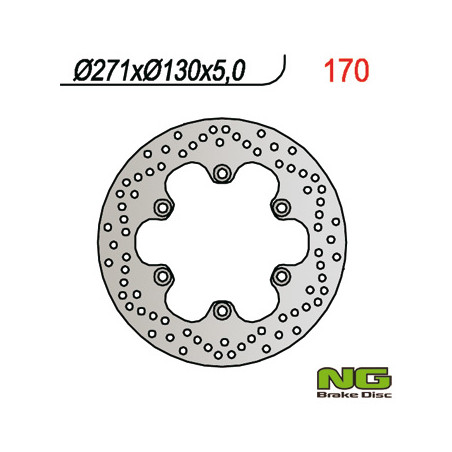 NG brake disc front KAWASAKI GPZ 500 S (90-03), GPZ 900R, GPZ600 / 750 / 900 (271x130x5) (6X10.5mm)