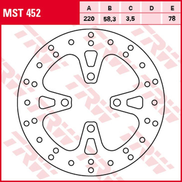 TRW LUCAS ZF brake disc front HONDA NSC 50 VISION '12-, AFS 110 '12-, NSC 110 '11-, SCV 125 LEAD '10-'13, PCX 125 '10-'14