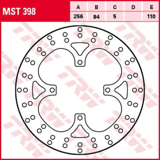 TRW LUCAS ZF brake disc rear HONDA VFR 750F '90-'97, VFR 800 '02-'09 (256X94X5mm)