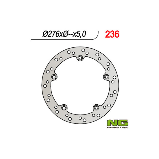 NG brake disc rear BMW R 850 / 1100 / 1150 / 1200 (276x-x5) (5x10.5mm)