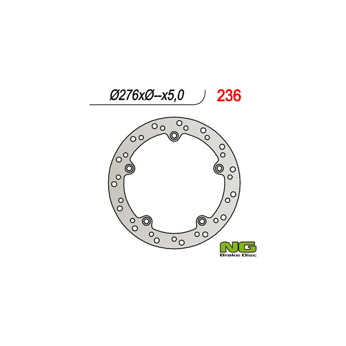 NG brake disc rear BMW R 850 / 1100 / 1150 / 1200 (276x-x5) (5x10.5mm)