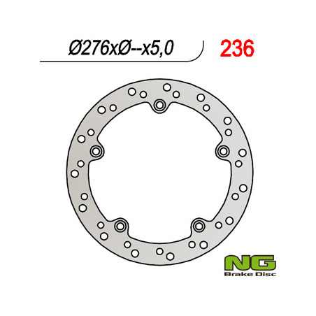 NG stabdžių diskas galas BMW R 850 / 1100 / 1150 / 1200 (276x-x5) (5x10,5mm)
