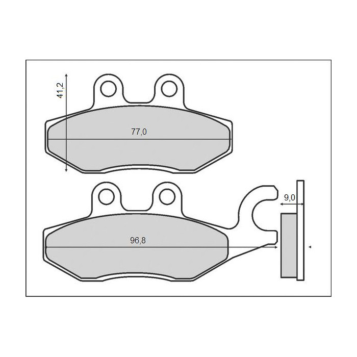 BRENTA brake pads KH418 PIAGGIO 125 / 250 / 300 / 350 / 400 / 500 (FT 3097)
