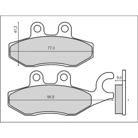 BRENTA brake pads KH418 PIAGGIO 125 / 250 / 300 / 350 / 400 / 500 (FT 3097)