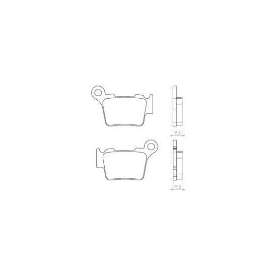 BRENTA brake pads KH368 KTM SX / EXC 04-16 rear (FT 3056)