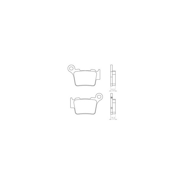 BRENTA brake pads KH368 KTM SX / EXC 04-16 rear (FT 3056)