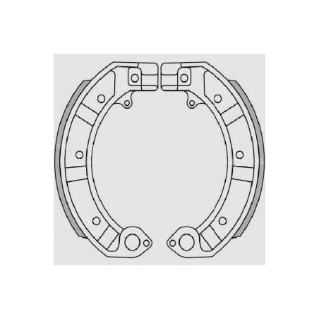BRENTA drum brake pads PIAGGIO PK 50 / 125, PX 125 / 150 / 200, GS 160, SS 180 / 200, PE 200 (with plates)(150x2