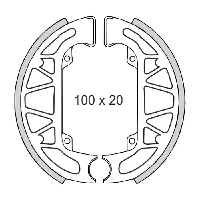 BRENTA drum brake pads GILERA 50 PIAGGIO NRG / NTT / QUARTZ / TPH / ZIP (100x20mm) (FT 0266)
