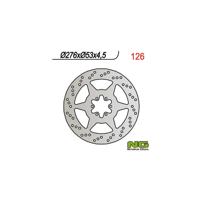 NG brake disc rear HONDA NTV 650 '88-'97 (276X53X4,5)
