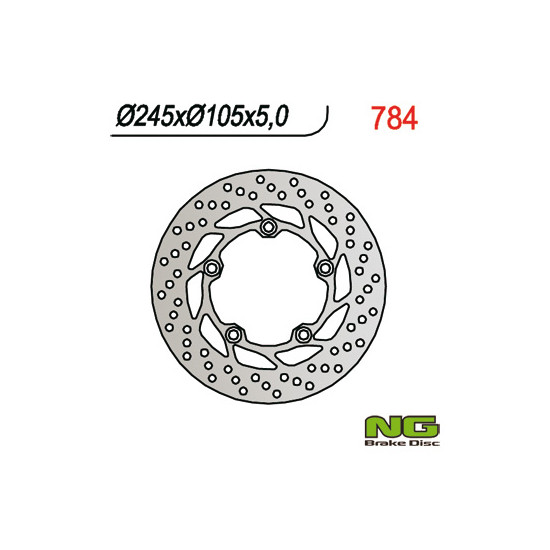 NG brake disc rear YAMAHA FZ6 / FZ1 / MT 03, DUCATI (245X105X5)