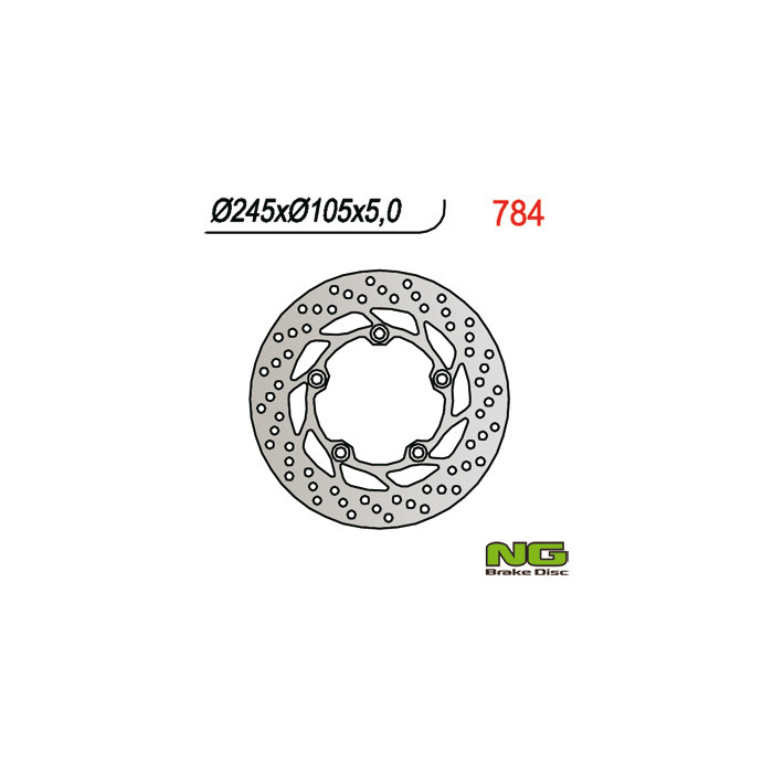 NG brake disc rear YAMAHA FZ6 / FZ1 / MT 03, DUCATI (245X105X5)