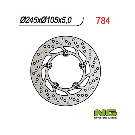 NG brake disc rear YAMAHA FZ6 / FZ1 / MT 03, DUCATI (245X105X5)