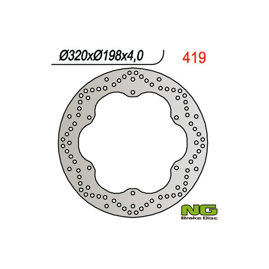 NG brake disc front YAMAHA XJ 900 DIVERSION 95-03 (320x198x4) (6x8,5mm)