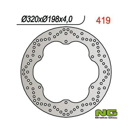 NG brake disc front YAMAHA XJ 900 DIVERSION 95-03 (320x198x4) (6x8,5mm)