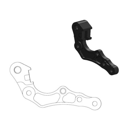 MOTO-MASTER adapter for disc 270mm GASGAS EC 250 / 300 / 350 F '21-. HUSQVARNA FE / TE '22- color black