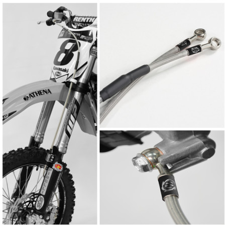 MOTO-MASTER brake hose steel reinforced front KTM SX / SXF / EXC / EXCF 250 / 450 '11-'20 CROSS