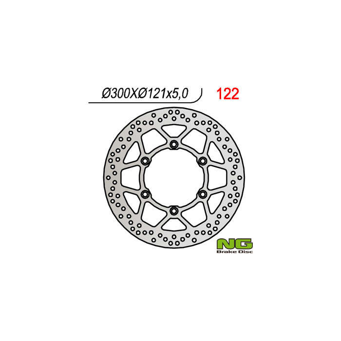 NG brake disc front SUZUKI DR 650 '91-'95, DR 800 '90-'95 (300X121X5)