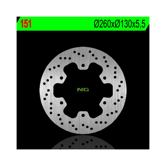 NG brake disc rear KAWASAKI GPZ 750UT '83-'88, GPZ 1000 RX '86-'88 (260X130X5,5) (6X10,5mm)