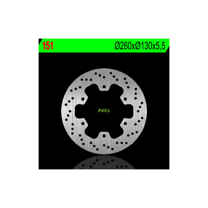 NG brake disc rear KAWASAKI GPZ 750UT '83-'88, GPZ 1000 RX '86-'88 (260X130X5,5) (6X10,5mm)