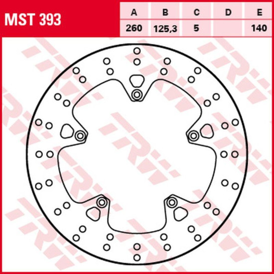 TRW LUCAS ZF brake disc front APRILIA SR 125 / 300 '11-, GILERA NEXUS 250 '06-'08, NEXUS 125 '07-'15, NEXUS 300 '08-'14,