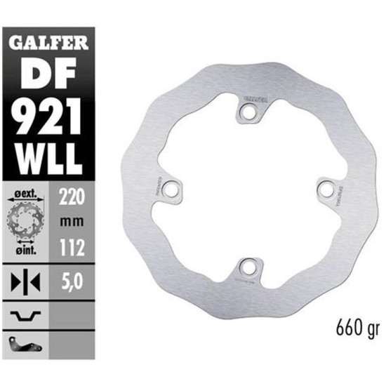 GALFER stabdžių disc galas SHERCO SE / SEF 250 / 300 / 450 '14-, (WITH WP AND KAYABA SUSPENSIONS ONLY) SE 125 '21-, SE-R 2.5 / 3