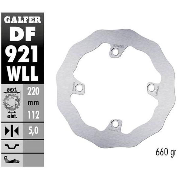 GALFER stabdžių disc galas SHERCO SE / SEF 250 / 300 / 450 '14-, (WITH WP AND KAYABA SUSPENSIONS ONLY) SE 125 '21-, SE-R 2.5 / 3