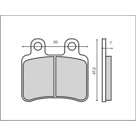 BRENTA brake pads KH350 DERBI / HM / PEUGEOT / MBK / YAMAHA / RIEJU / CPI, front (FT 3048)