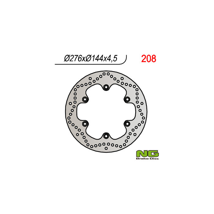 NG brake disc front HONDA XL 600V (87-95) TRANSALP (276x144x4,5) (6x10,5mm)