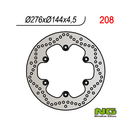 NG stabdžių diskas priekis HONDA XL 600V (87-95) TRANSALP (276x144x4,5) (6x10,5mm)