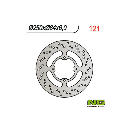 NG brake disc rear SUZUKI GS 500E / F '89-'08 GSX 600 / 750 F '89-'97 (250X84X6)