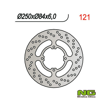 NG stabdžių diskas galas SUZUKI GS 500E / F '89-'08 GSX 600 / 750 F '89-'97 (250X84X6)