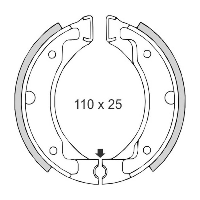 BRENTA drum brake pads YAMAHA DT50MX / R DT80 PW80 SR125 (110x25) (FT 0304)