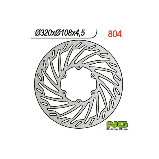 NG brake disc front GAS GAS SM 125 (01-07), 250 / 450 (01-05), 450 / 515 (08) (320X108X4,5) TURBINE