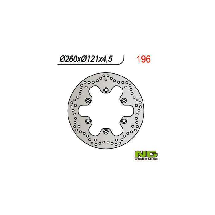NG brake disc front SUZUKI AN 250 / 400 (98-02) (260x121x4.5)