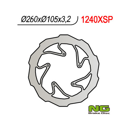 NG brake disc front BMW G 450X '08-'11 (260X105X3,2) WAVE (5X6,00mm)