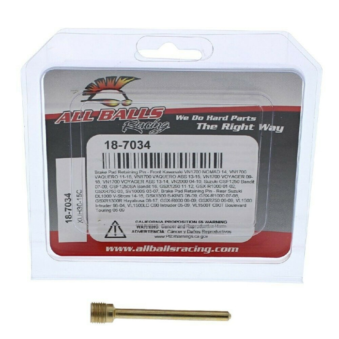 ALL BALLS brake pad retainer front KAWASAKI VN1700 / 2000, SUZUKI GSF1250, GSX 1250, GSXR1000 / 750, rear SUZUKI