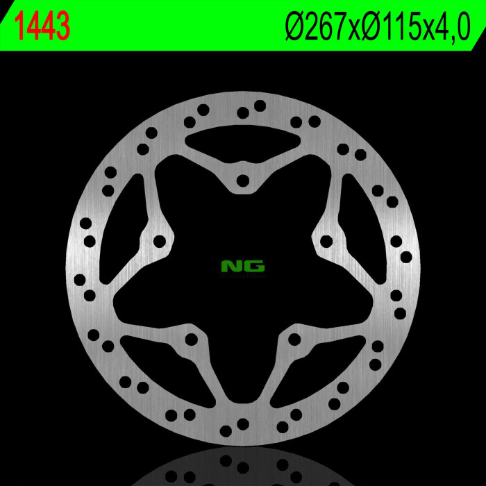 NG brake disc front YAMAHA 125 / 150 X-ENTER '12-'16, MAJESTY 125 '14-'16 (wheel 13") (267X115X4,0) (5X8,5mm)