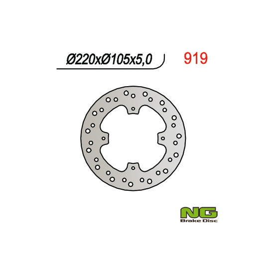 NG brake disc rear HONDA FMX650 '05-'06, NX500 '92-'99 (220x105x5)
