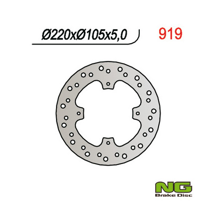 NG stabdžių diskas galas HONDA FMX650 '05-'06, NX500 '92-'99 (220x105x5)