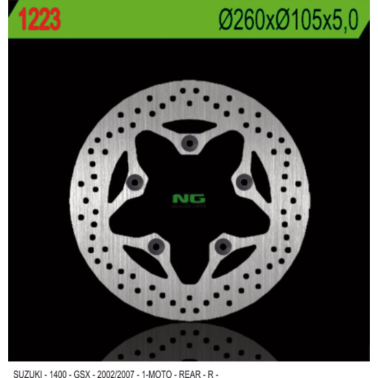 NG brake disc rear SUZUKI GSX 1400 '02-'07 (260X105X5)