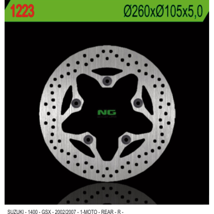 NG brake disc rear SUZUKI GSX 1400 '02-'07 (260X105X5)