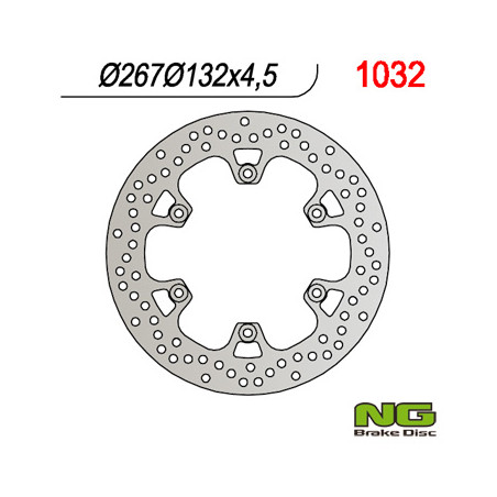 NG brake disc rear YAMAHA T-MAX 500 '01-'13 (267X132X4,5) (6X8,5mm)