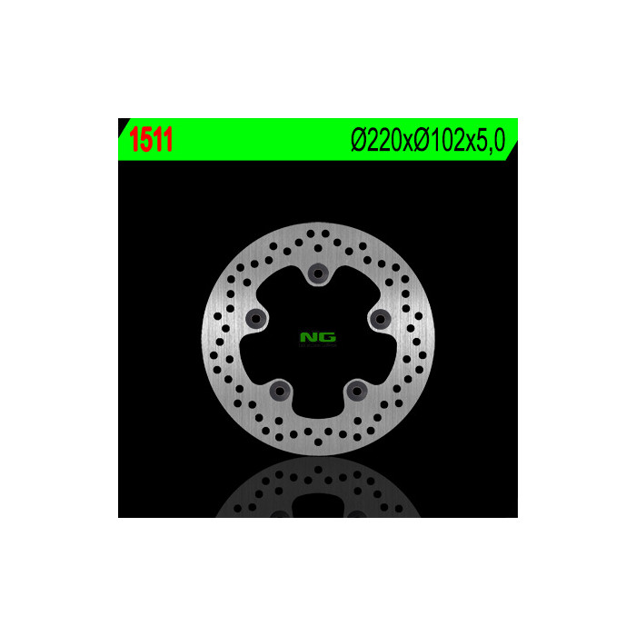 NG brake disc rear YAMAHA YZF R1 '15-'17 (220X102X5) (5X10,5mm)