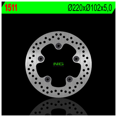 NG brake disc rear YAMAHA YZF R1 '15-'17 (220X102X5) (5X10,5mm)