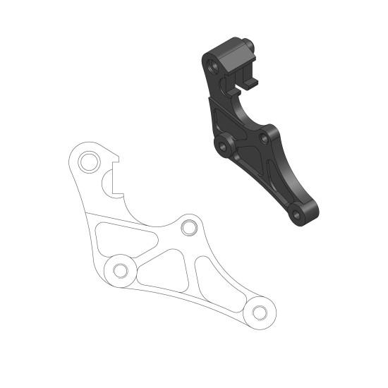 MOTO-MASTER adapteris diskui SUPERMOTO SM RACING 320 YAMAHA YZ 125 / 250 '17-, YZF 250 / 450 '16-