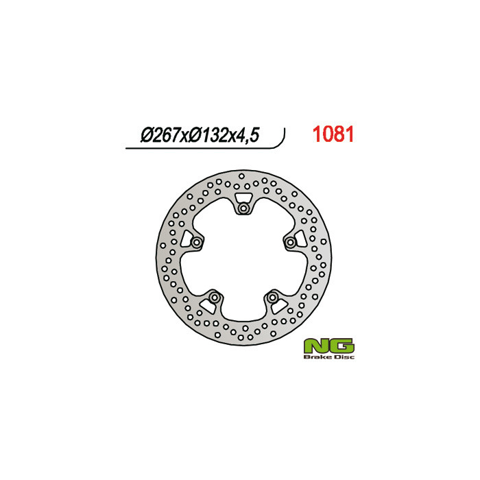 NG brake disc front YAMAHA MAJESTY 250 / 400 (267X132X4,5), FZ8 '10-'16 rear