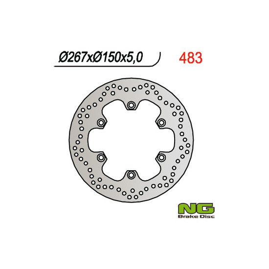NG brake disc front / rear YAMAHA XJ / XV / FZS / XJR / MT01 (267x132x5 / 4)